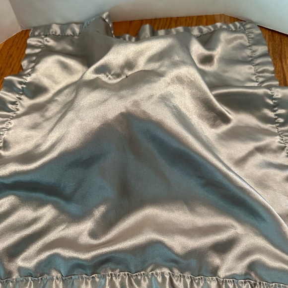 Gray Elephant Lovey Stuffed Animal Security Blanket Satin Binding and Back - Picture 2 of 3